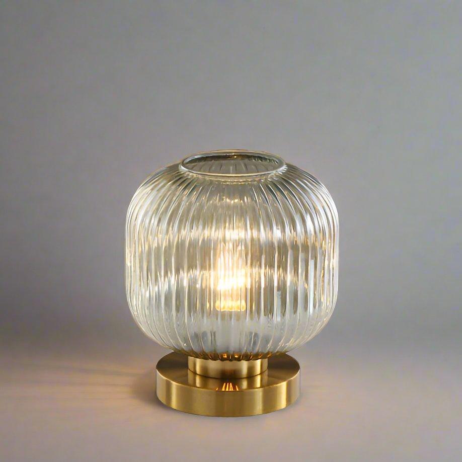 Ombra | Tafellamp met Geslepen Amber Glas