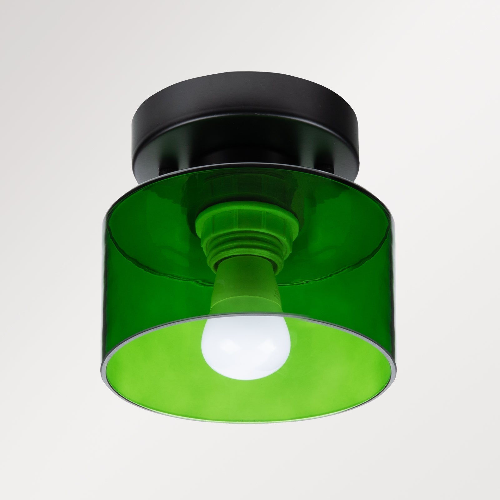 Vetro | Retro Plafondlamp van Gekleurd Glas