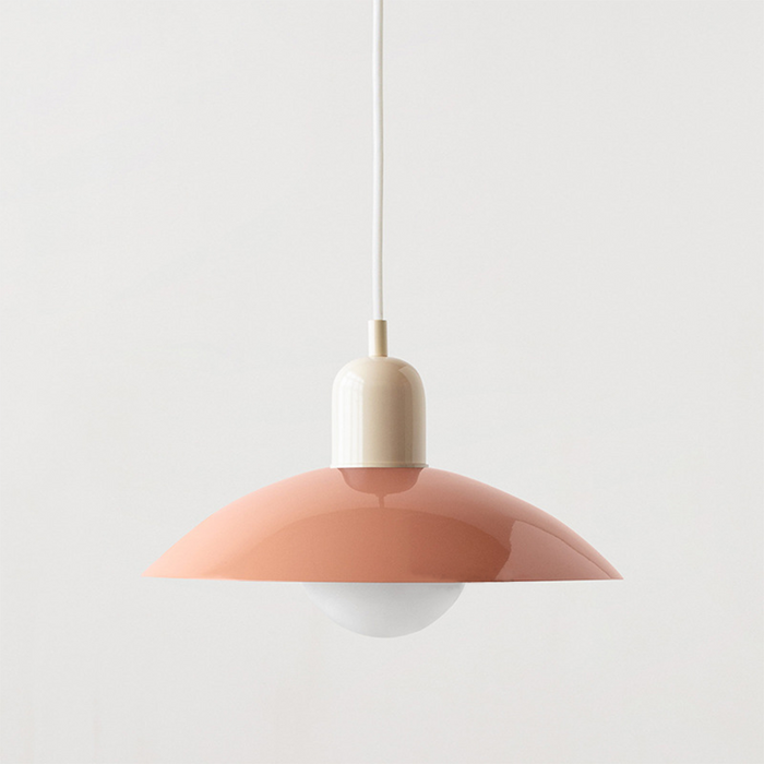 Pastel Dome | Bauhaus Hanglamp – Kleurrijk Metaal & Glas – Verstelbaar