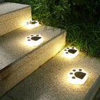 PawGlow | Solar Tuinverlichting – Pootafdruk Design – Warmwit LED – Set voor Hondenliefhebbers