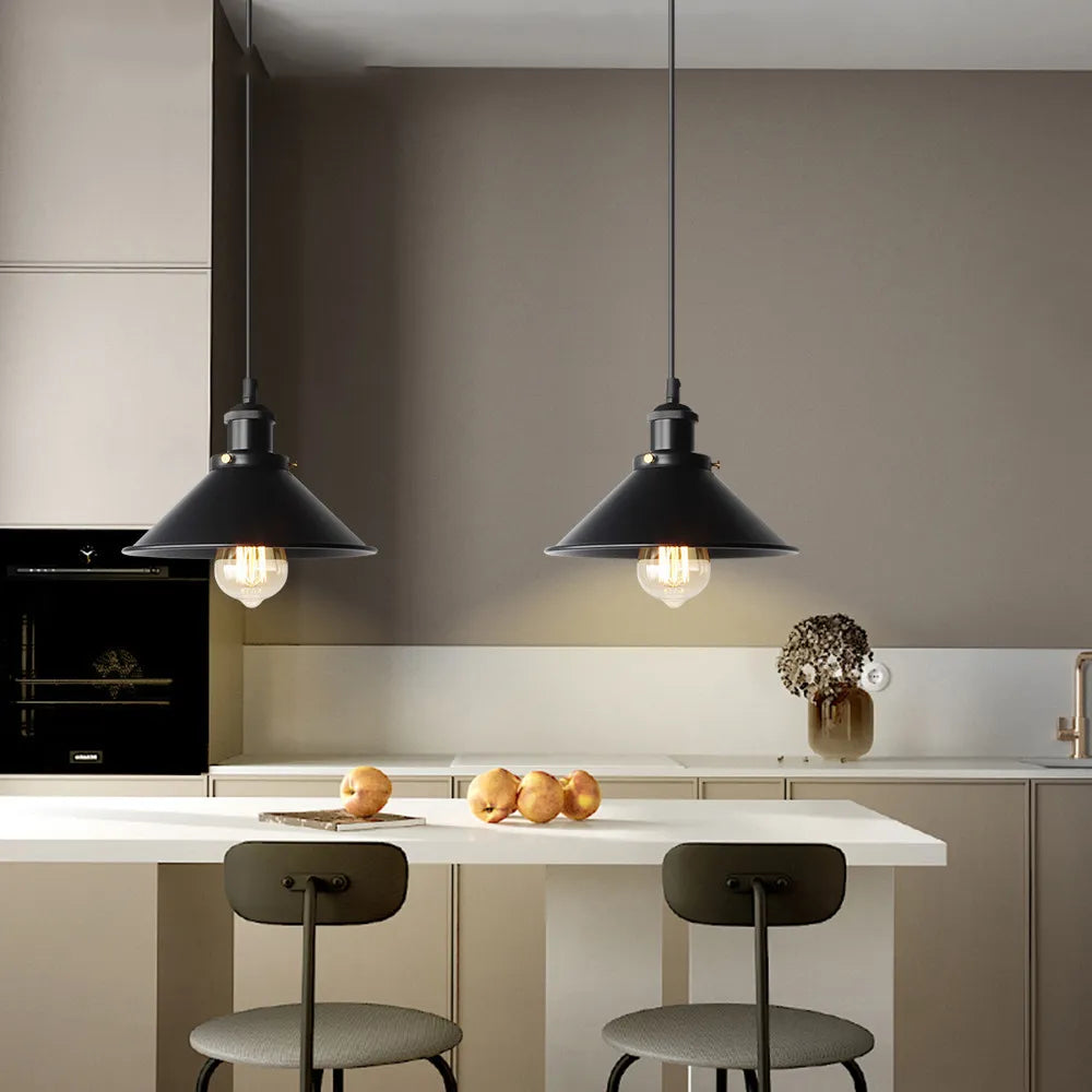 Fabbrica Nero | Vintage Hanglamp – Industrieel Metaal – Verstelbaar Snoer – E27 Fitting