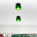 Vetro | Retro Plafondlamp van Gekleurd Glas