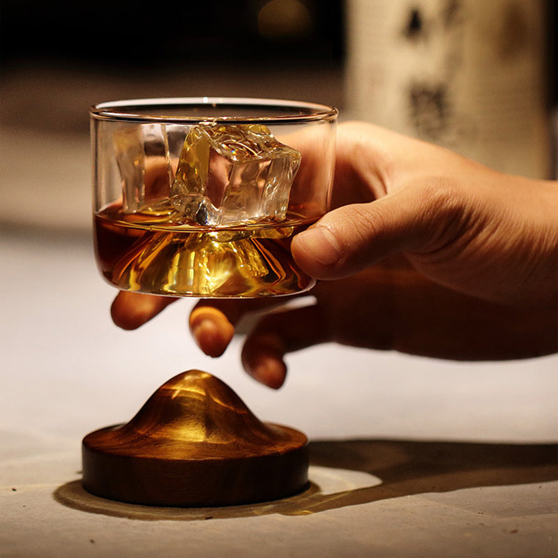 Whisky Glas – Japans Design – Houten Onderkant | Kanso