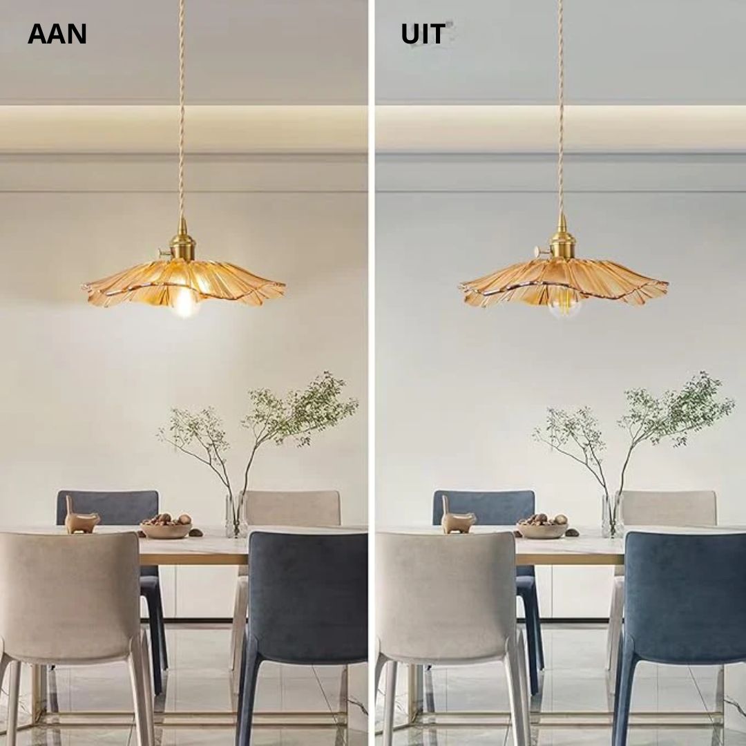 Cullivan | Bloemvormige Glazen Hanglamp