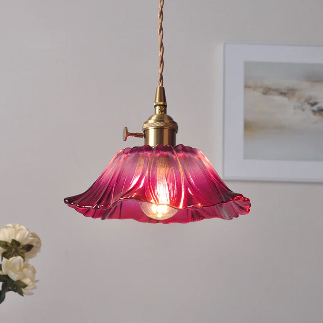 Cullivan | Bloemvormige Glazen Hanglamp