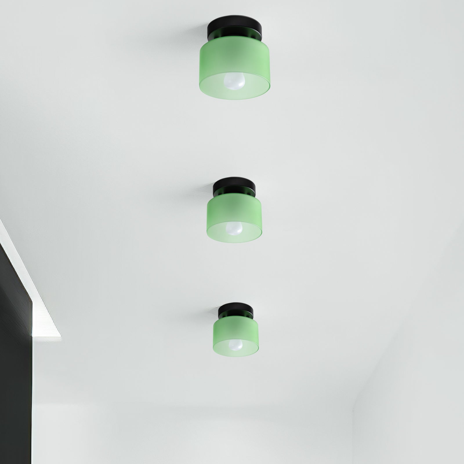 Vetro | Retro Plafondlamp van Gekleurd Glas