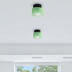 Vetro | Retro Plafondlamp van Gekleurd Glas