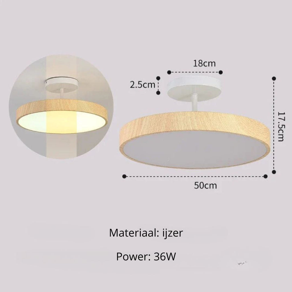 Sintero | Houtlook LED Plafondlamp
