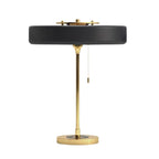 Mino | Luxe Retro Tafellamp – Modern Design met Gouden Basis & Klassiek Trekkoord