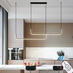 LineaSospesa | Hanglamp – Metaal & Glas – Warmwit LED – Verstelbaar