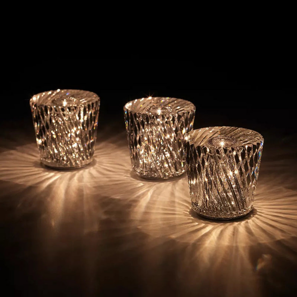 LuceCristallo | Draadloze Kristallen Tafellamp – USB Oplaadbaar – Luxe Sfeerlicht