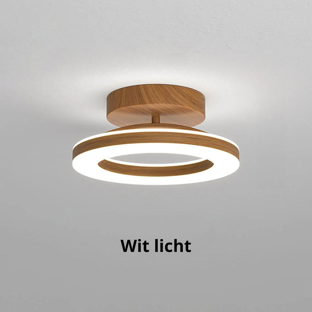 Orbene | Open Ring LED Plafondlamp met Houten Frame