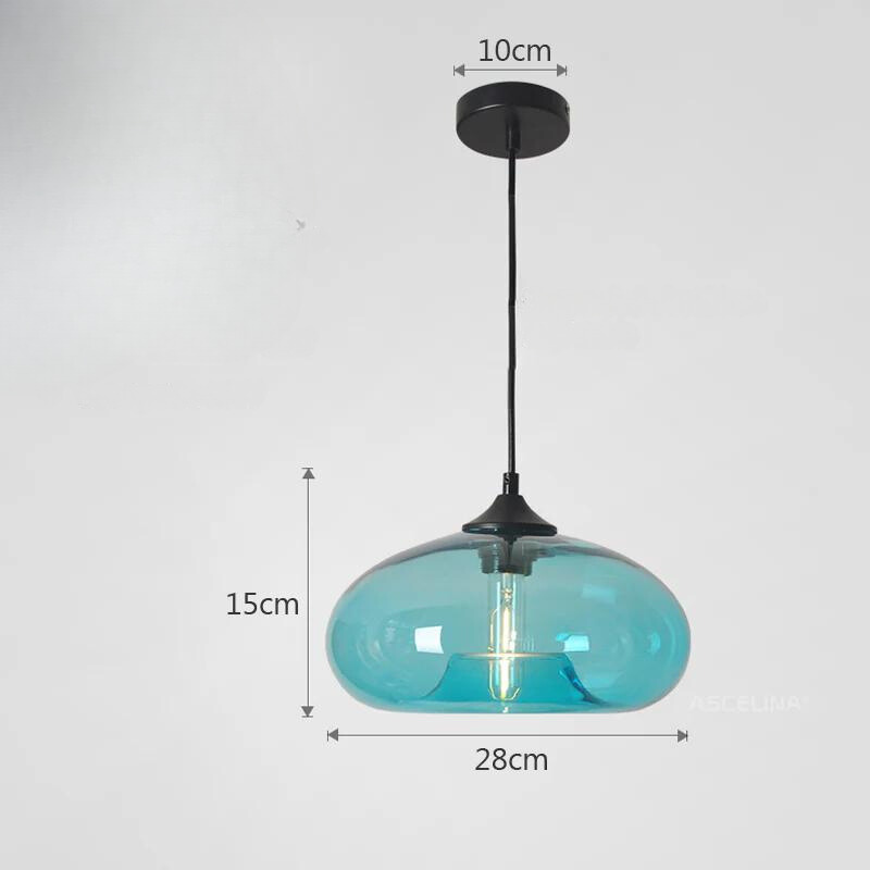 Glavero | Vintage Hanglamp van Gekleurd Glas
