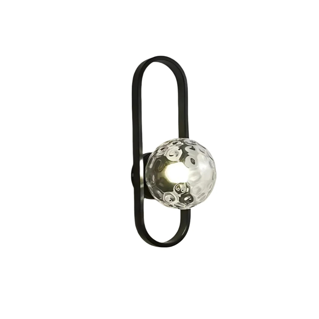 AuraLoop | Luxe Glas Wandlamp – Elegant Design – Glas & Metaal