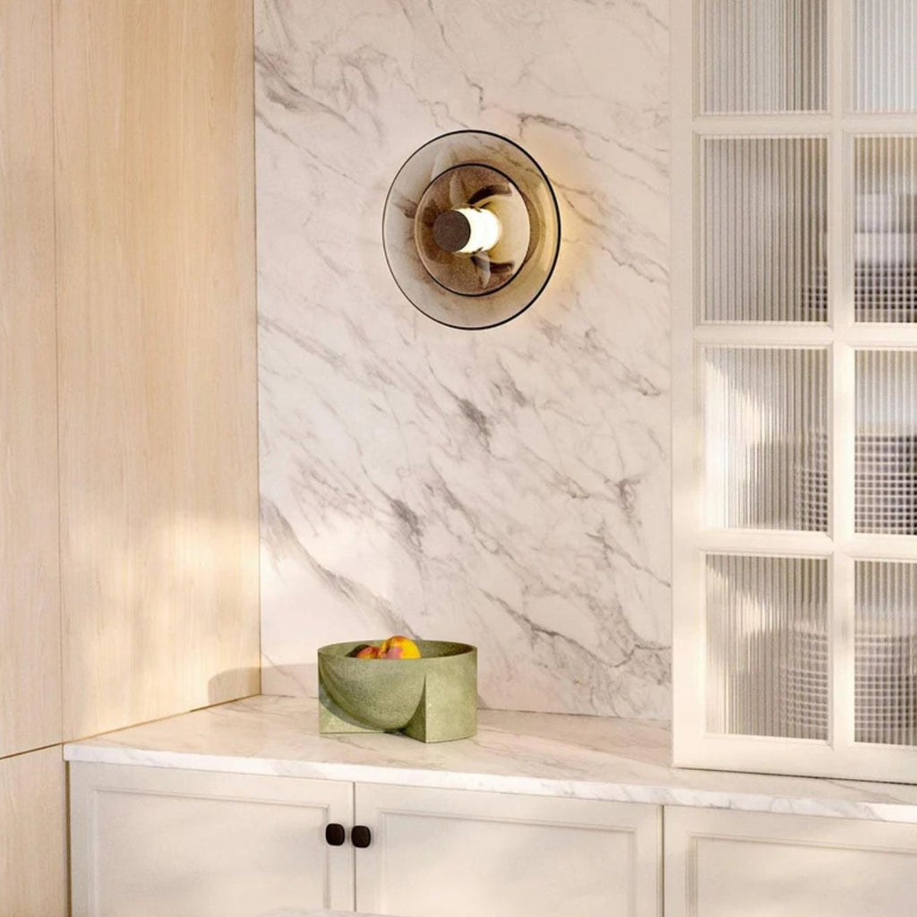 Eclisse | Luxe LED Wandlamp met Glazen Schijf – Indirecte Sfeerverlichting
