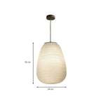 Japandi Hanglamp – Geribbeld Wit Glas – E27 | Kumo