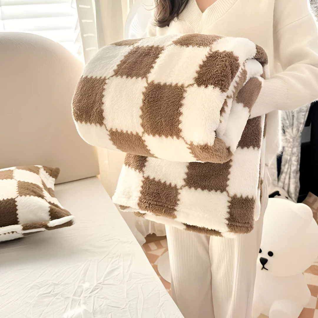 Zachte Fleece Deken – Geruit Patroon | Checky