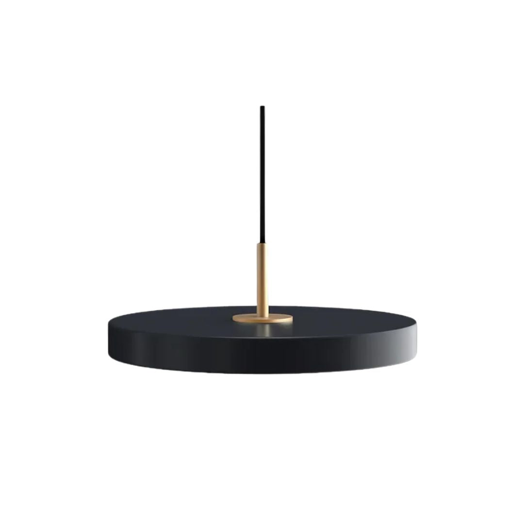 Sottile | Ultra-slanke Design Hanglamp – Minimalistisch Schijfontwerp van Aluminium & IJzer met Messing Accenten