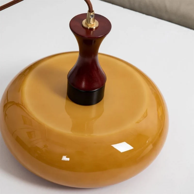 Zeylo | Retro Glas & Hout Hanglamp