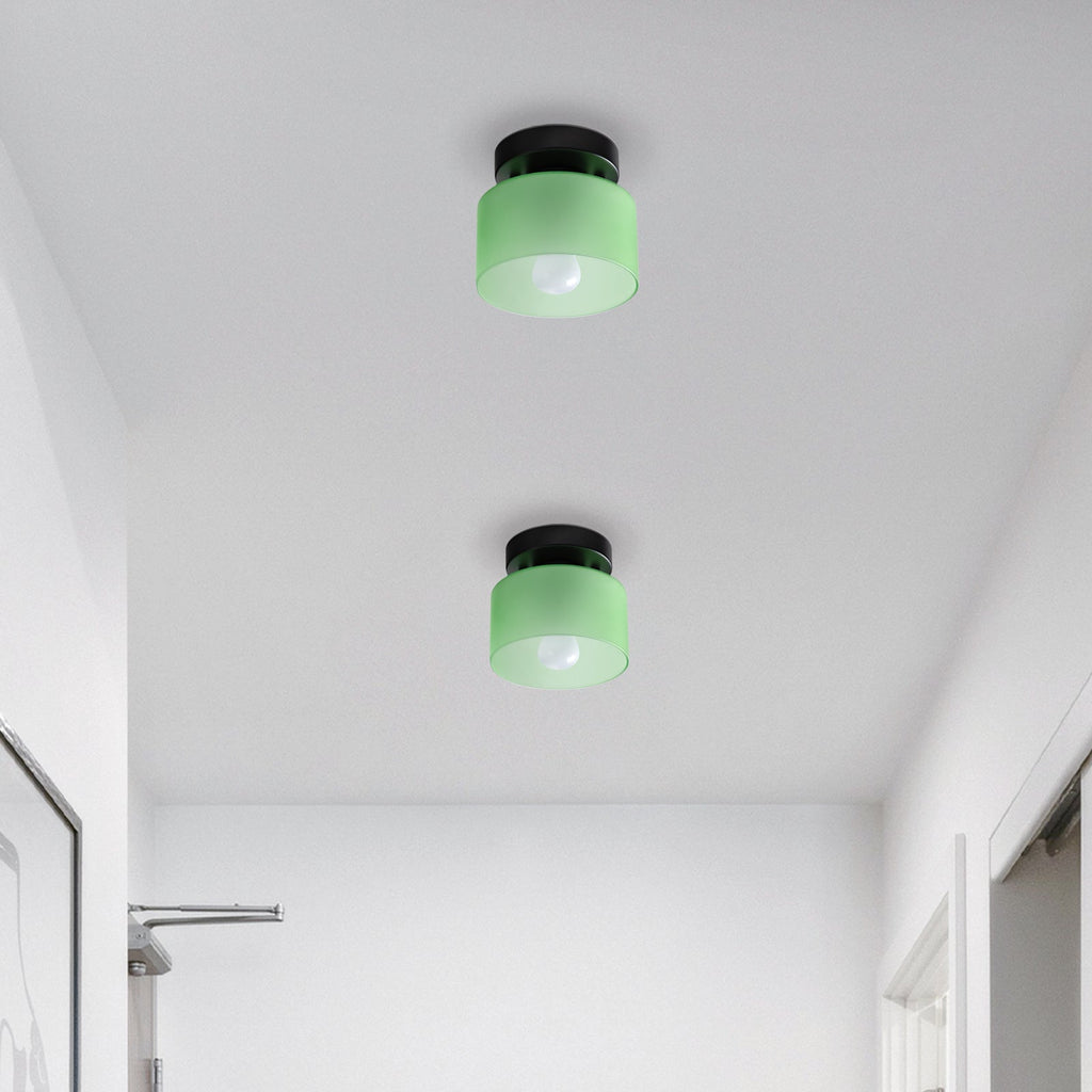 Vetro | Retro Plafondlamp van Gekleurd Glas