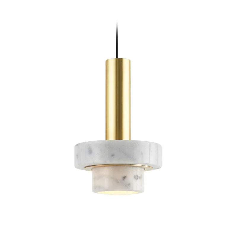 Pillar Marmo | Elegante Marmeren Hanglamp – Natuursteen & Goud – Minimalistisch
