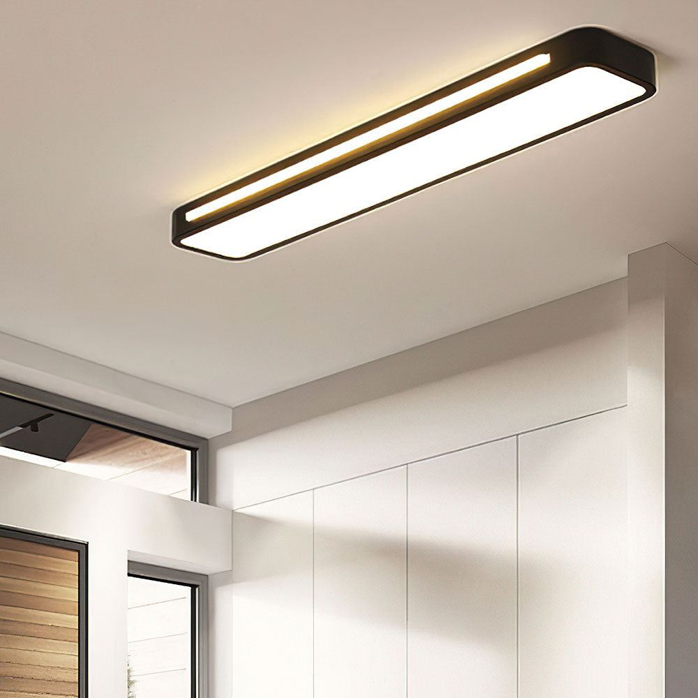 Rettango | Ultra-slanke LED Plafondlamp – Minimalistisch Rechthoekig Design van IJzer & Acryl