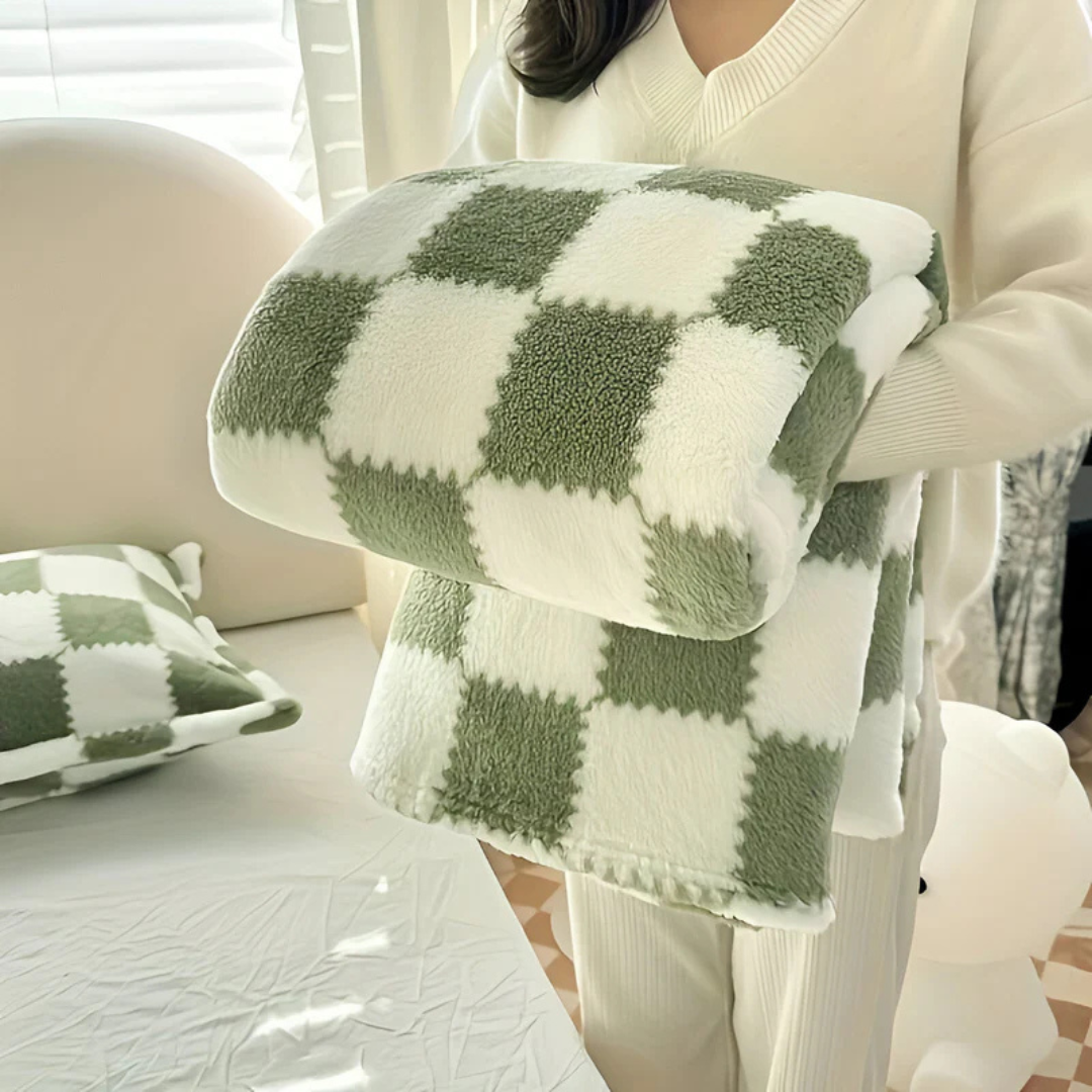 Zachte Fleece Deken – Geruit Patroon | Checky