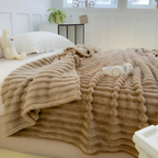 Linje | Luxe 3D Fleece Plaid – Superzachte Warmtedeken – Knus & Ademend Pluche