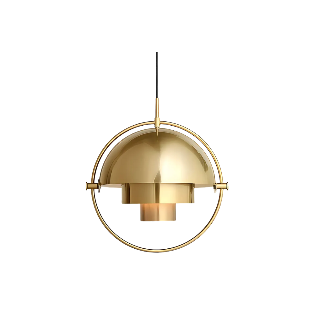 Sfera d'Oro | Deense Design Hanglamp – Messing & Zwart – Verstelbare Kappen – E27