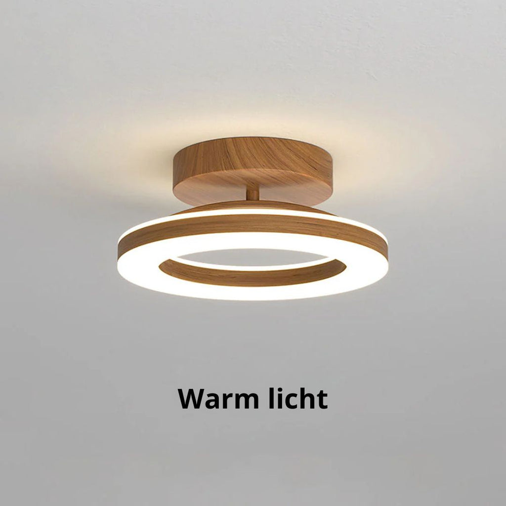 Orbene | Open Ring LED Plafondlamp met Houten Frame