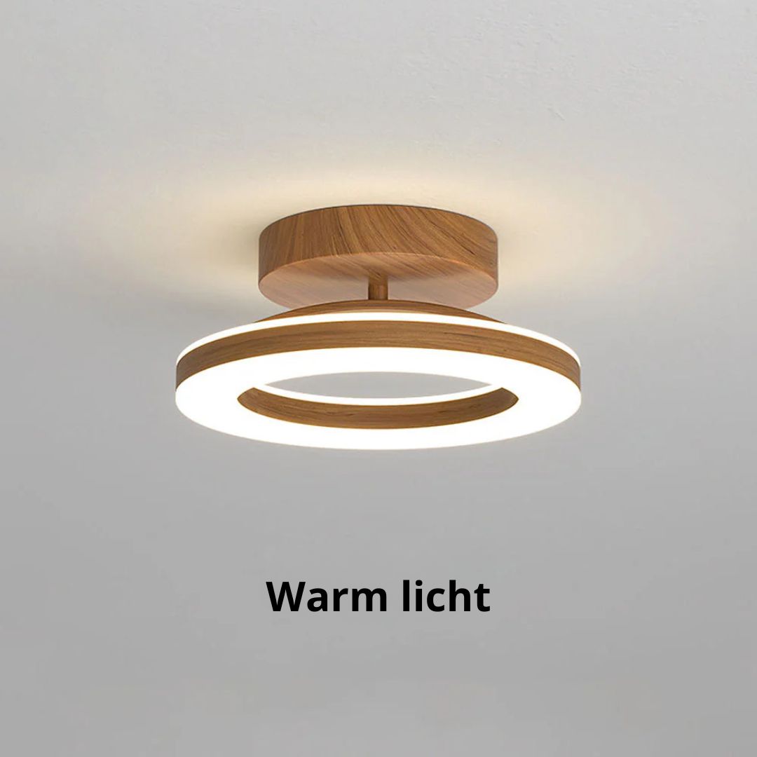 Orbene | Open Ring LED Plafondlamp met Houten Frame