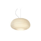 Japandi Hanglamp – Geribbeld Wit Glas – E27 | Kumo