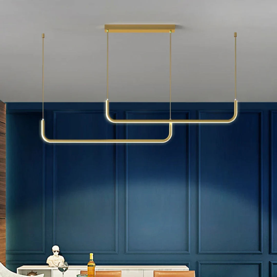 LineaSospesa | Hanglamp – Metaal & Glas – Warmwit LED – Verstelbaar