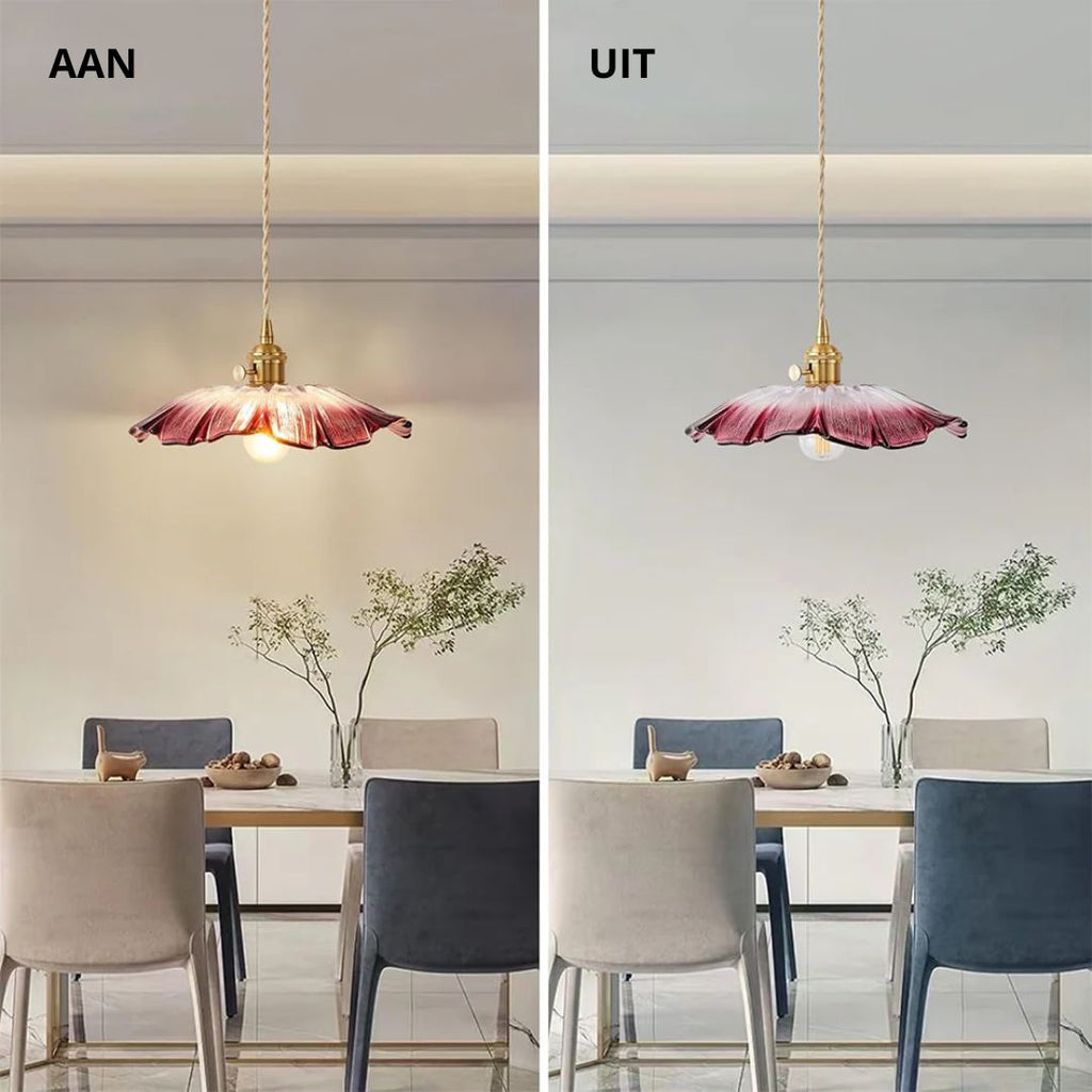 Cullivan | Bloemvormige Glazen Hanglamp