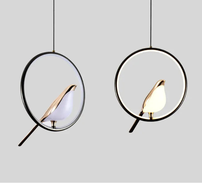 Uccello Oro | Design Hanglamp – Gouden Vogelaccent – Acryl & Metaal