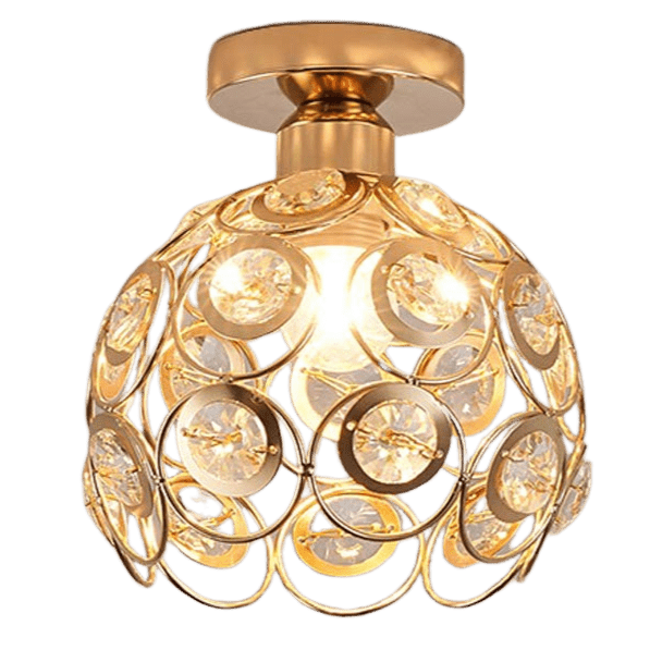 Bijou | Compacte Plafondlamp met Kristallen – Sfeervol Lichtpatroon