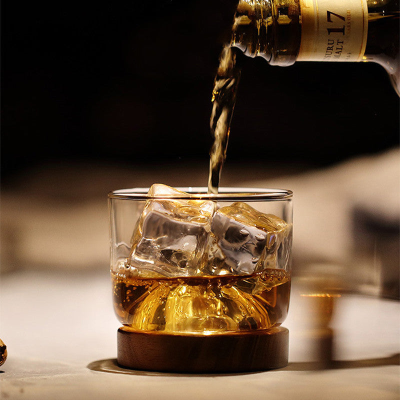 Whisky Glas – Japans Design – Houten Onderkant | Kanso