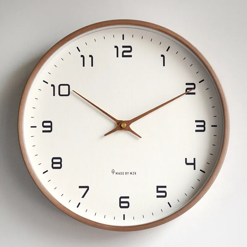 Moderne Wandklok Hout – Geruisloos Uurwerk – Minimalistisch | Tempo Bosco
