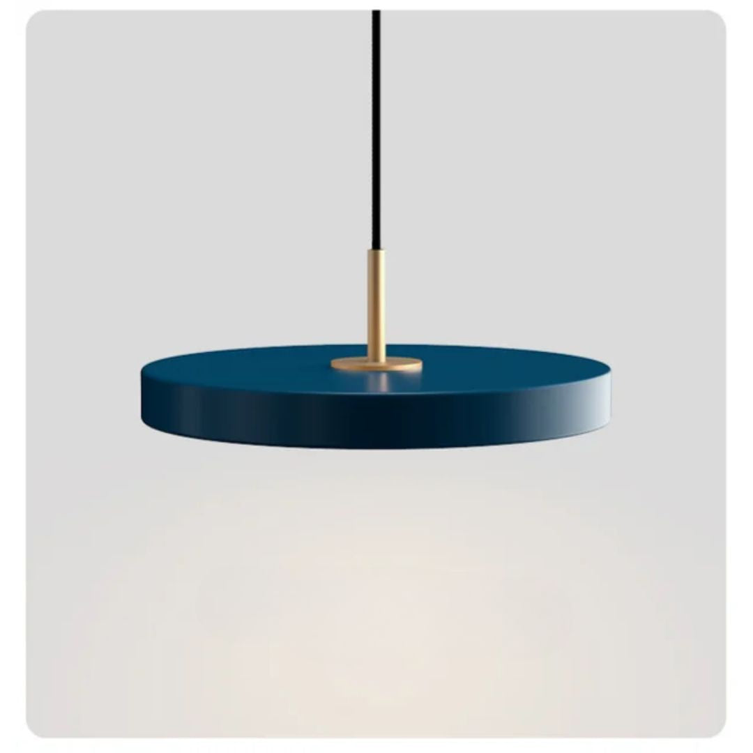 Sottile | Ultra-slanke Design Hanglamp – Minimalistisch Schijfontwerp van Aluminium & IJzer met Messing Accenten