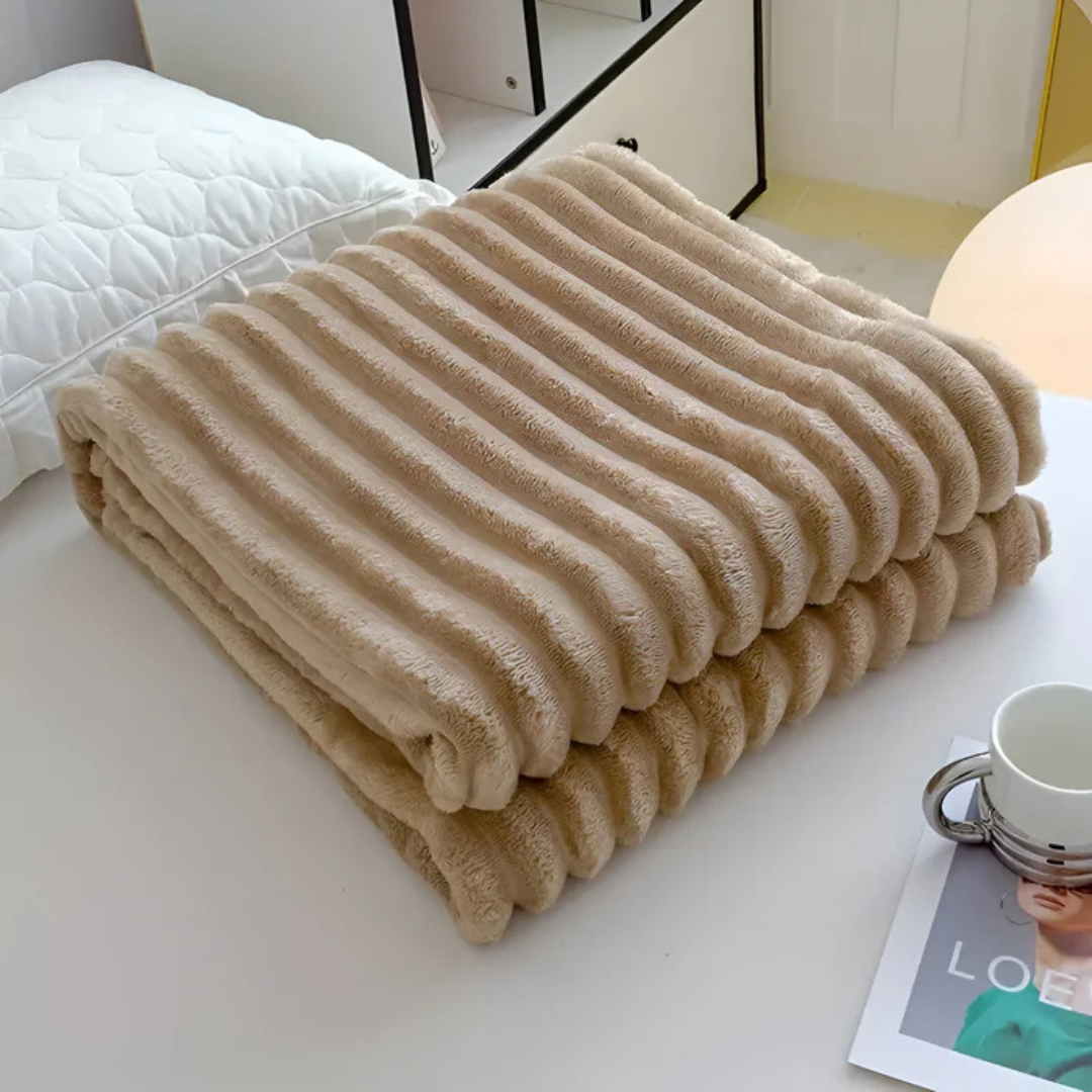 Linje | Luxe 3D Fleece Plaid – Superzachte Warmtedeken – Knus & Ademend Pluche
