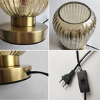 Ombra | Tafellamp met Geslepen Amber Glas