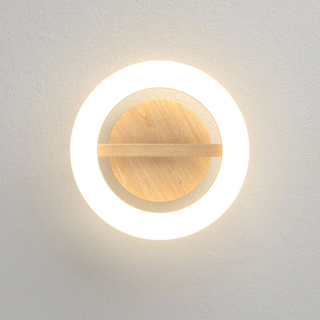 Orbene | Open Ring LED Plafondlamp met Houten Frame