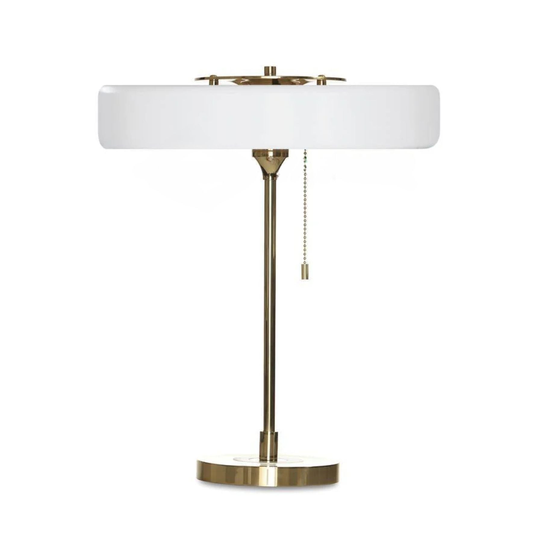 Mino | Luxe Retro Tafellamp – Modern Design met Gouden Basis & Klassiek Trekkoord