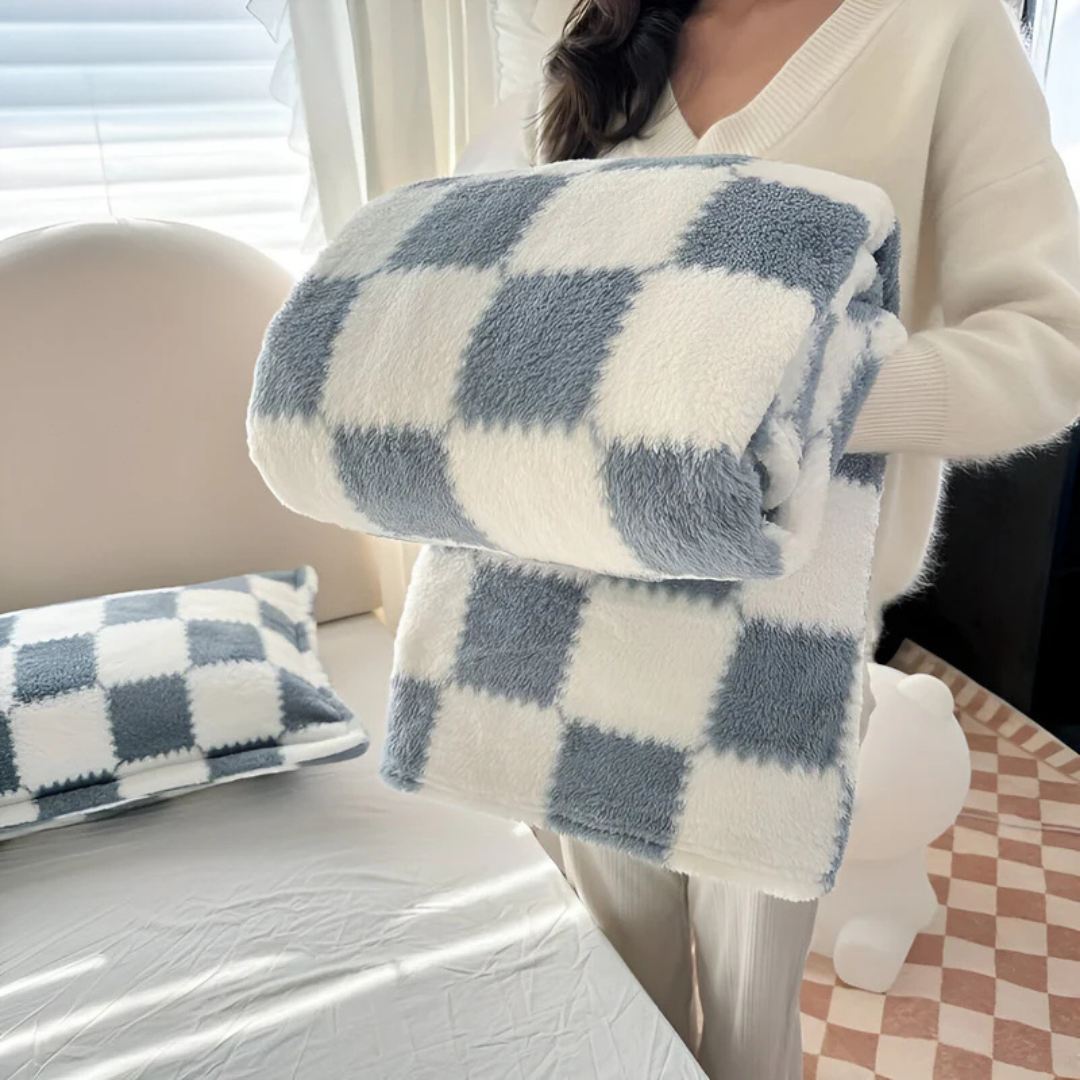 Zachte Fleece Deken – Geruit Patroon | Checky
