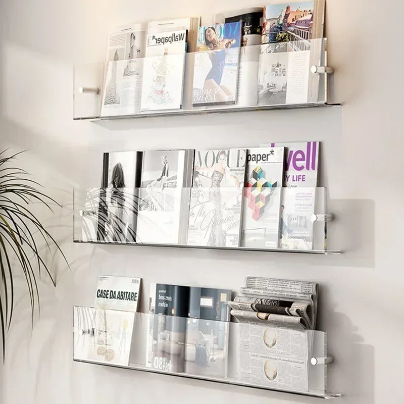 Zwevende Wandplank Transparant – Modern Design – Wandmontage | Seraphina