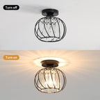 LuceDorata | Plafondlamp met Glas & Metaal – Zwart of Goud – Modern Design