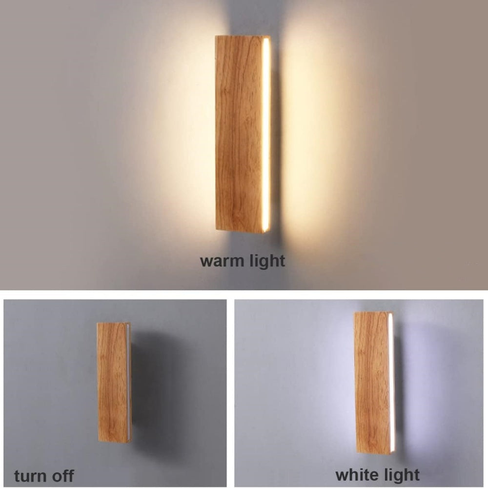 Draaibare LED Wandlamp – Hout Design | Lignum