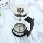Vetro Puro | French Press Koffiemaker – 350ml – Hittebestendig Glas & RVS