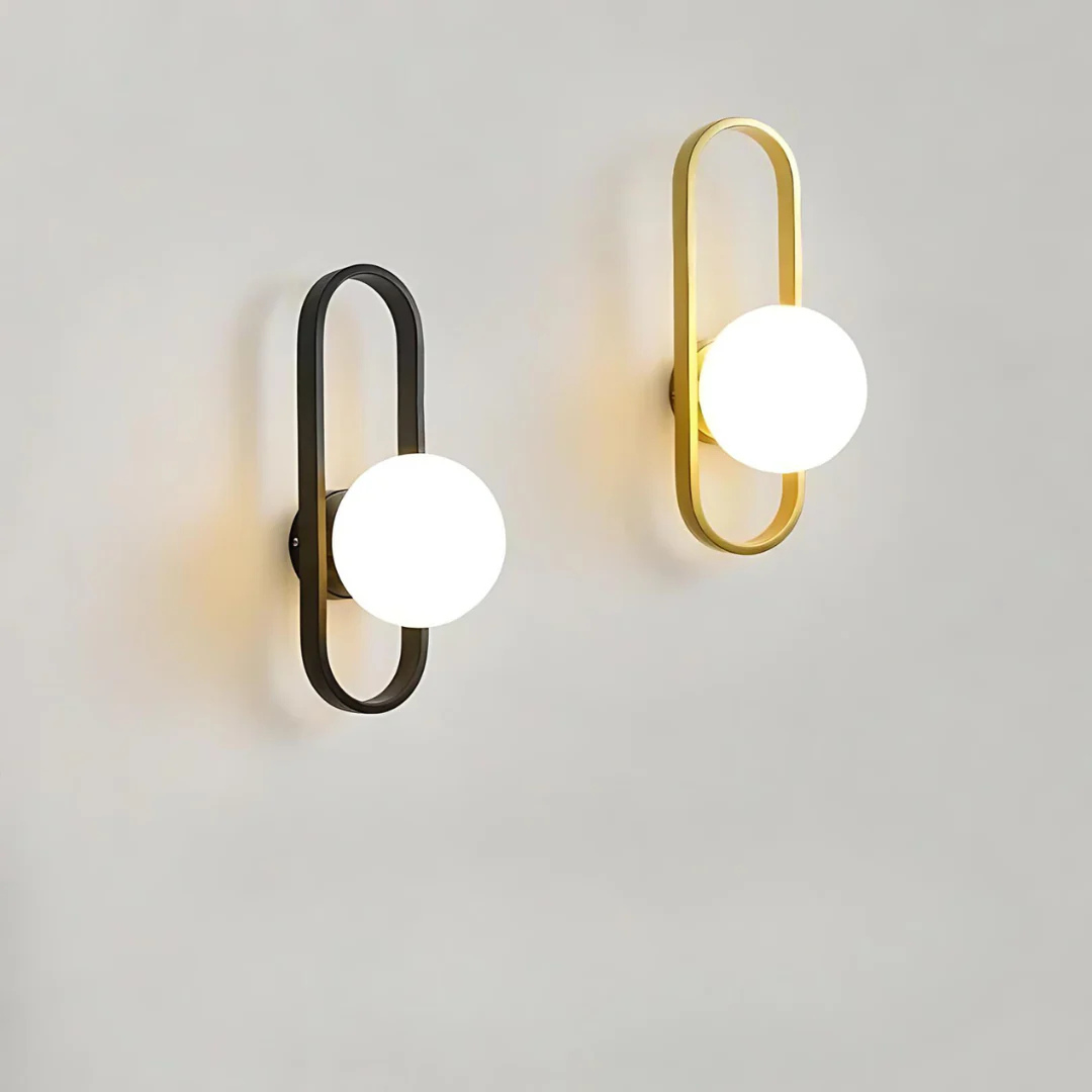 AuraLoop | Luxe Glas Wandlamp – Elegant Design – Glas & Metaal