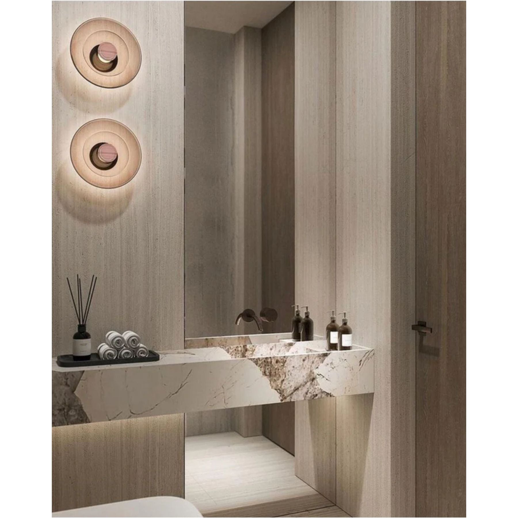 Eclisse | Luxe LED Wandlamp met Glazen Schijf – Indirecte Sfeerverlichting